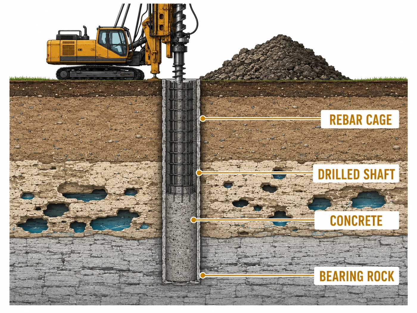drilled shaft diagram
