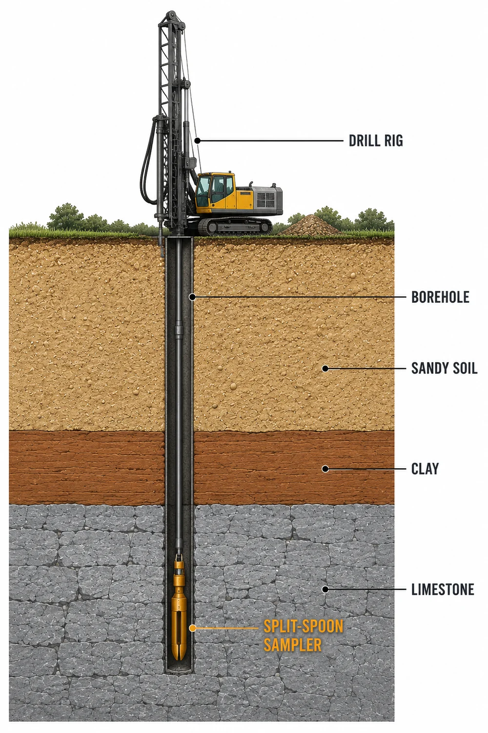 soil boring spt diagram